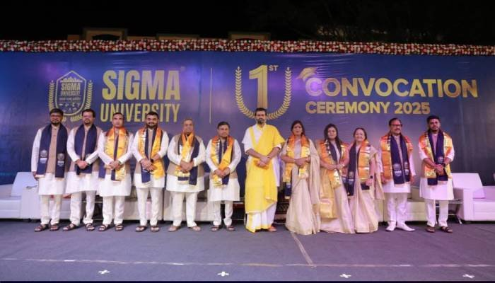 સિગ્મા યુનિવર્સિટીએ પોતાની પ્રથમ દીક્ષાંત સમારોહ યોજીને એક ગૌરવપૂર્ણ શૈક્ષણિક માઈલસ્ટોન સ્થાપ્યો