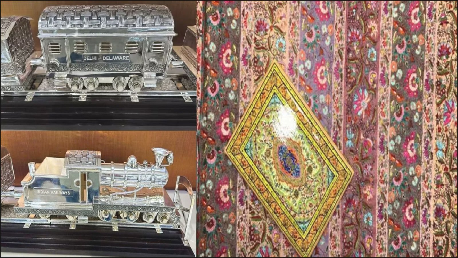 પશ્મીના શાલથી લઈ ચાંદીની ટ્રેન… અમેરિકાએ ભારત તરફથી મળેલી ગિફ્ટની યાદી કરી જાહેર