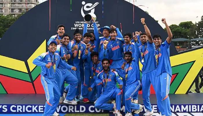 ભારત છઠ્ઠી વખત અંડર-19 વર્લ્ડ ચેમ્પિયન, ઇંગ્લેન્ડને 100 રને હરાવ્યું