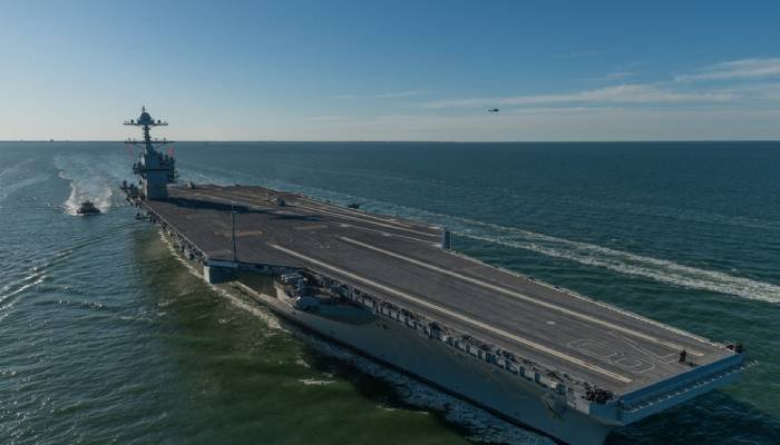 વિશ્વના સૌથી મોટા ન્યુક્લિયર યુદ્ધજહાજ USS ગેરાલ્ડ આર. ફોર્ડમાં આગ, બે અમેરિકન સૈનિકો દાઝ્યા