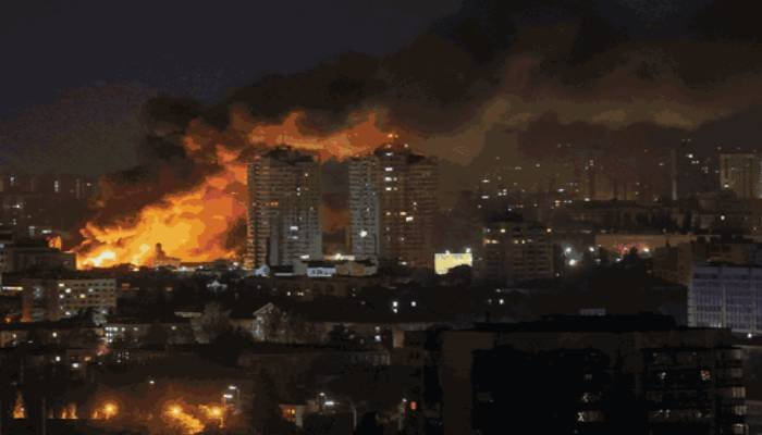 રશિયા દ્વારા યુક્રેનની રાજધાની કિવ પર મિસાઇલ અને ડ્રોન હુમલો, 8ના મોત