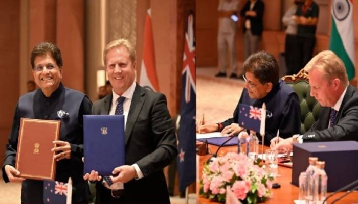 ભારત-ન્યૂઝીલૅન્ડ વચ્ચે ઐતિહાસિક FTA ટ્રેડ ડીલ પર હસ્તાક્ષર, નિકાસકારોને 100% ડ્યુટી ફ્રી