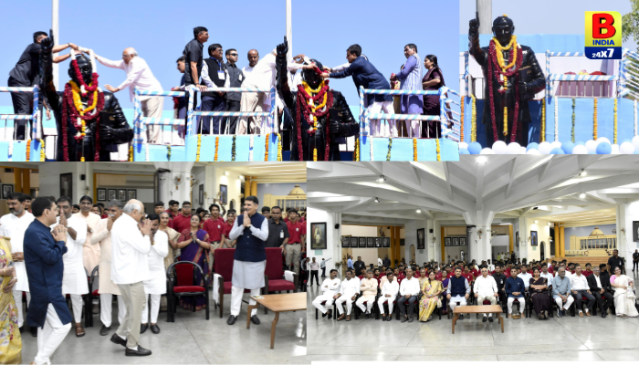 મુખ્યમંત્રી ભૂપેન્દ્ર પટેલેદ્વારા  ડૉ. બાબાસાહેબ આંબેડકરની 135મી જન્મજયંતિએ ગાંધીનગરમાં શ્રદ્ધાંજલિ