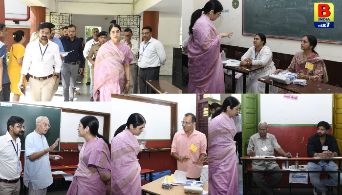 ચૂંટણી નિરીક્ષકઅવંતિકા સિંઘ ઔલખે અમદાવાદ મહાનગરપાલિકા વિસ્તારના વિવિધ મતદાન મથકોની મુલાકાત લીધી