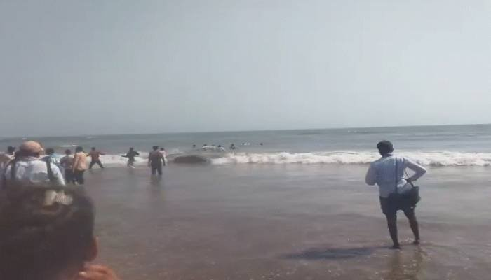 સોમનાથમાં દરિયાઈ દુર્ઘટના: ઊંચા મોજાંમાં 3 યાત્રિકો ડૂબ્યા, 2 નો બચાવ, 1 લાપત્તા