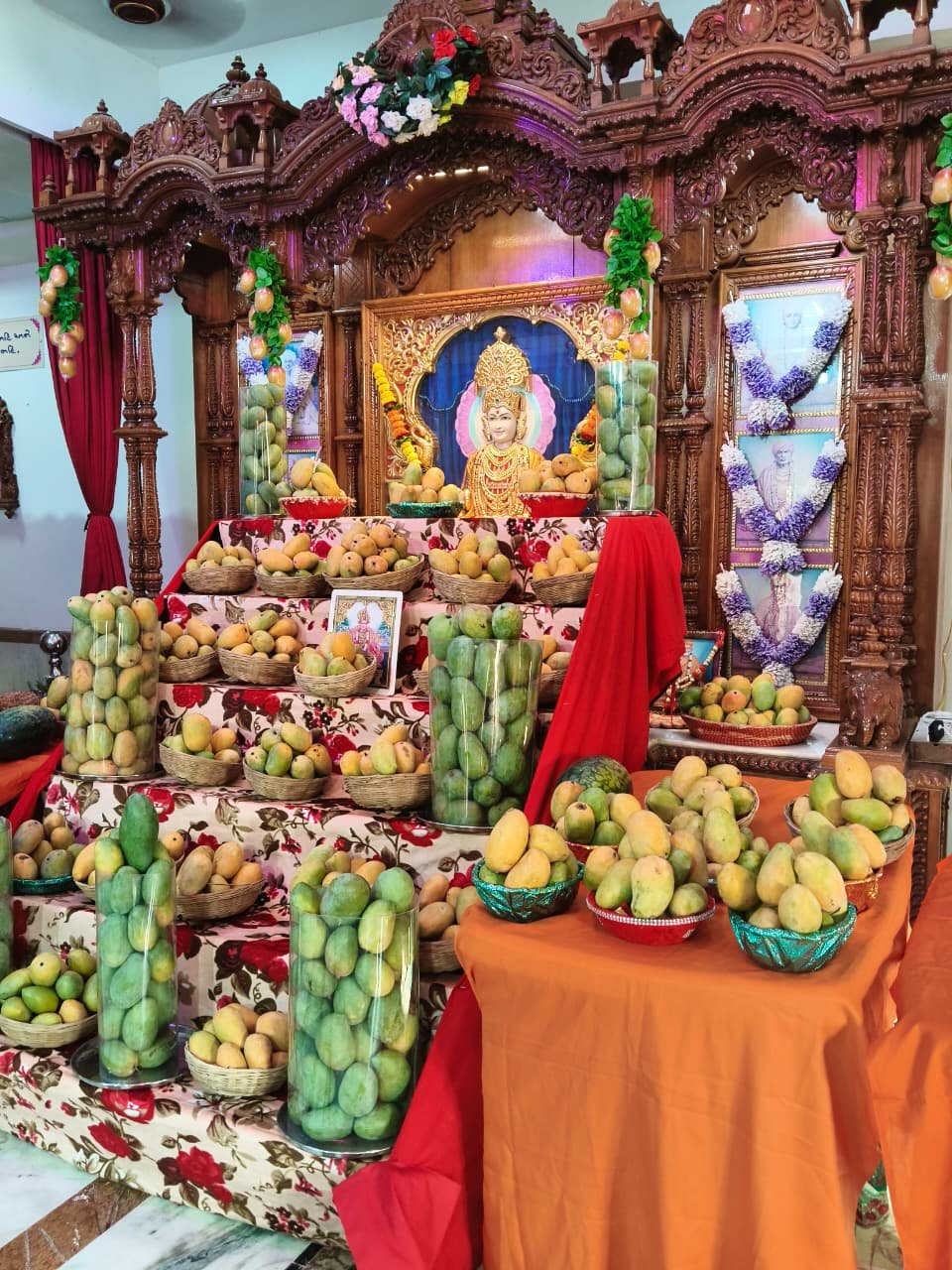 ઉનાના S.M.V.S. સ્વામી નારાયણ મંદિર ખાતે ૧૬મો પાટોત્સવ ભવ્યતાથી ઉજવાયો, ભગવાનને ધરાવાયેલી કેરીઓનું જરૂરિયાતમંદોમાં કરાયું વિતરણ