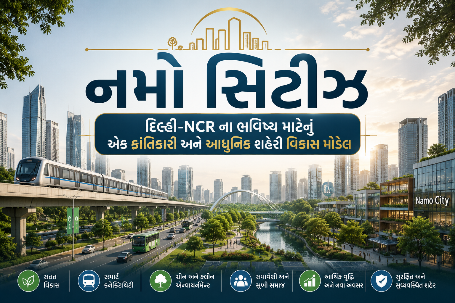 શહેરીકરણની નવી ક્રાંતિ: દિલ્હી-NCR માં આકાર લેશે ‘નમો સિટીઝ’, જાણો તેની મુખ્ય વિશેષતાઓ