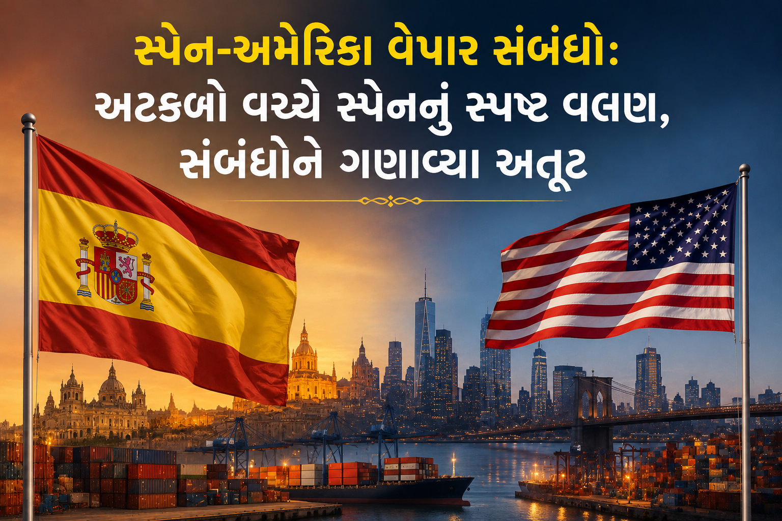 સ્પેન-અમેરિકા વેપાર સંબંધો: અટકળો વચ્ચે સ્પેનનું સ્પષ્ટ વલણ, સંબંધોને ગણાવ્યા અતૂટ