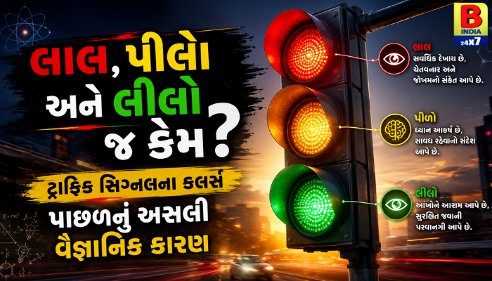 લાલ, પીળો અને લીલો જ કેમ? ટ્રાફિક સિગ્નલના કલર્સ પાછળનું અસલી વૈજ્ઞાનિક કારણ 1 Shocking