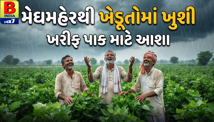 🌾 ગુજરાતમાં સારા વરસાદથી ખેડૂતો ખુશખુશાલ
