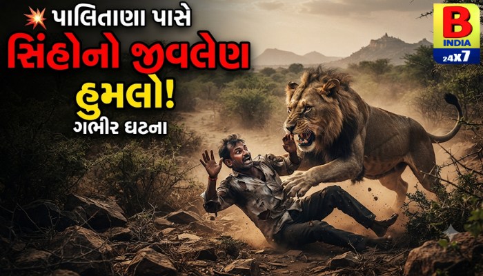🦁 “પાલિતાણા પાસે સિંહણનો જીવલેણ હુમલો!”
