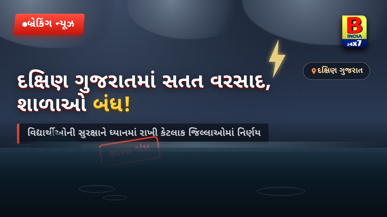 🚨 “ભારે વરસાદથી શાળાઓ બંધ! વિદ્યાર્થીઓ માટે મોટું અપડેટ”