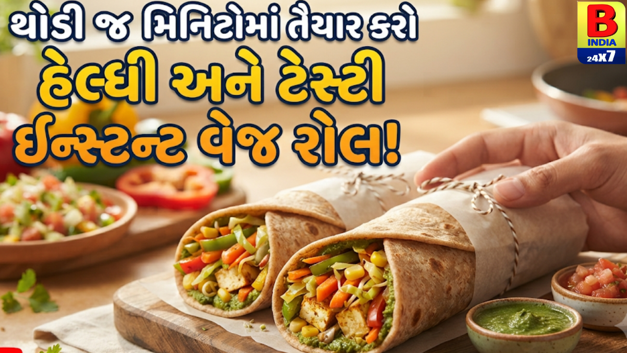 “થોડી જ મિનિટોમાં તૈયાર કરો હેલ્ધી અને ટેસ્ટી ઇન્સ્ટન્ટ વેજ રોલ!”