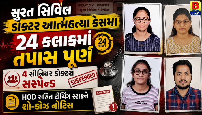 SURAT CIVIL HOSPITAL SUICIDE CASE: Absolute Justice: સુરત સિવિલ ડોક્ટર આત્મહત્યા કેસમાં 24 કલાકમાં મોટો ધડાકો