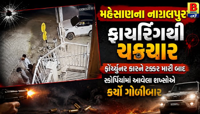 Mehsanaના નાગલપુરમાં ફિલ્મી સ્ટાઇલે ફાયરિંગ: સ્કોર્પિયો સવારોએ ફોર્ચ્યુનરને ટક્કર મારી દીધી ગોળી! Armed Assault 2026