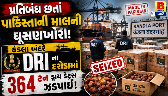 Massive Raid Forged Documents કંડલા બંદર પર DRI કાર્યવાહી : પાકિસ્તાન : કંડલા બંદર પર DRIની મોટી કાર્યવાહી: 364 ટન પ્રતિબંધિત પાકિસ્તાની મૂળની ડ્રાય ડેટ્સ જપ્ત