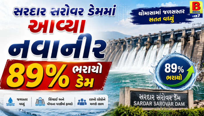 Narmada : સરદાર સરોવર ડેમમાં આવ્યા નવાનીર 89% ભરાયો ડેમ… Refreshing Surge
