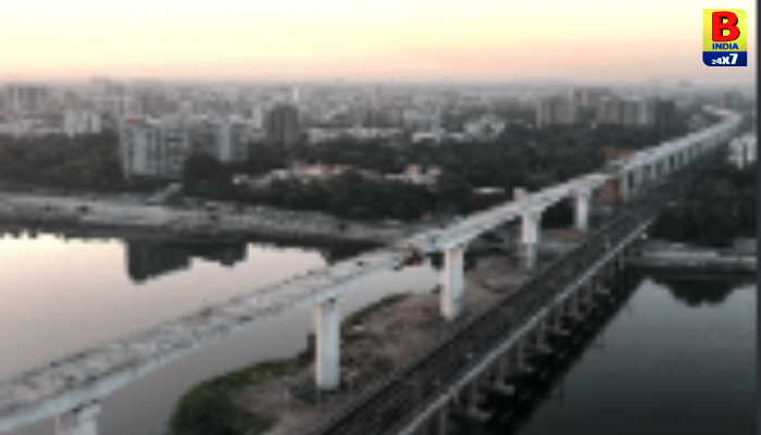Ahmedabad : બુલેટ ટ્રેન પ્રોજેક્ટ: સાબરમતી નદી પર 12 માળ ઊંચા બ્રિજનું બાંધકામ પૂર્ણ! Pride